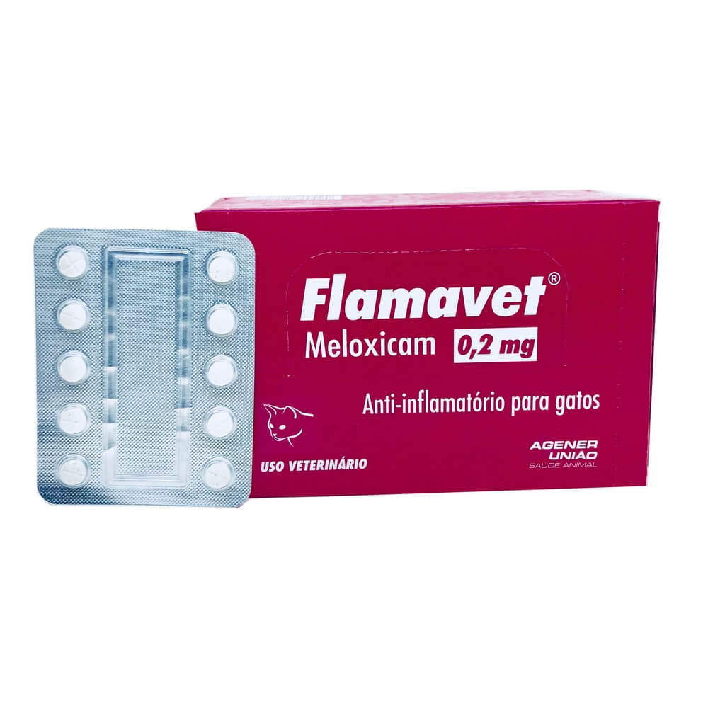 AGENER ANTI-INFLAMATÓRIO FLAMAVET 0,2 MG P/ GATOS CARTELA C/ 10 COMPRIMIDOS