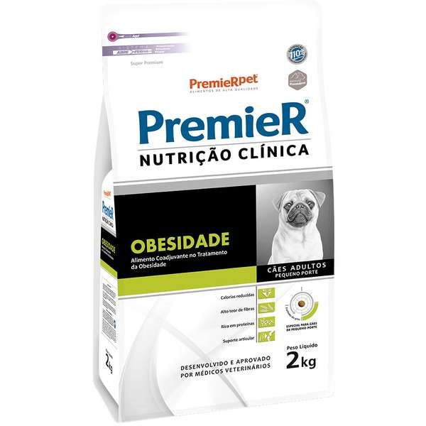 PREMIER NUTRIÇAO CLINICA OBESIDADE CAES ADULTOS PEQUENO PORTE 2 KG