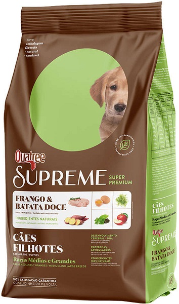 QUATREE SUPREME CÃES FILHOTES RACAS MEDIAS E GRANDES 15KG