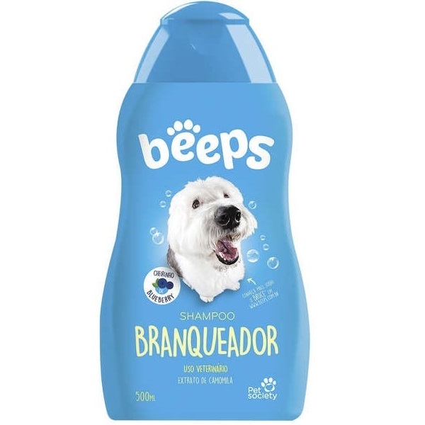 SHAMPOO BEEPS BRANQUEADOR CHEIRINHO DE BLUEBERRY E EXTRATO DE CAMOMILA 500 ML