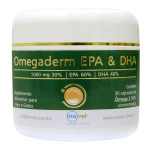 SUPLEMENTO INOVET OMEGADERM EPA E DHA 30% 1000 MG C/ 30 CÁPSULAS PARA CÃES E GATOS (B-4)