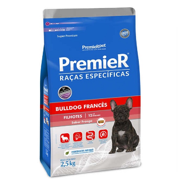 PREMIER RAÇAS ESPECÍFICAS BULLDOG FRANCES FILHOTES 2,5 KG