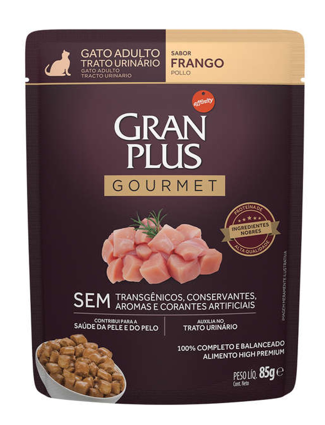 GRAN PLUS GOURMET SACHE GATOS ADULTOS FRANGO TRATO URINARIO 85 G (C-18)