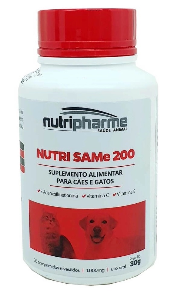 SUPLEMENTO NUTRIPHARME NUTRI SAME 200 PARA CÃES E GATOS 30 COMPRIMIDOS