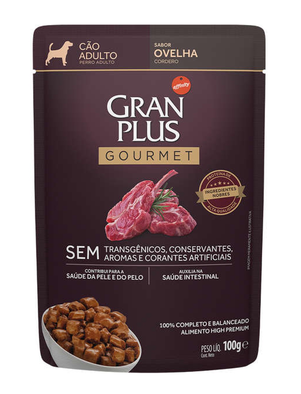 GRAN PLUS GOURMET SACHE CÃES ADULTOS OVELHA 100 G