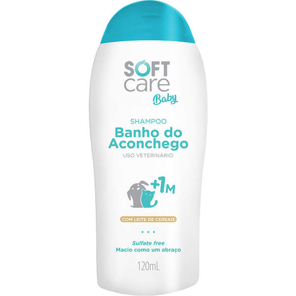 SOFT CARE - BABY SHAMPOO BANHO DO ACONCHEGO PARA CÃES E GATOS ACIMA DE 1 MÊS DE IDADE 120 ML