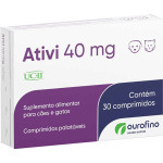 SUPLEMENTO ALIMENTAR OUROFINO ATIVI 40 MG P/ CÃES E GATOS C/ 30 COMPRIMIDOS