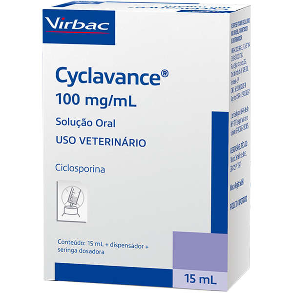 CYCLAVANCE VIRBAC P/ CÃES 100 MG / 15 ML