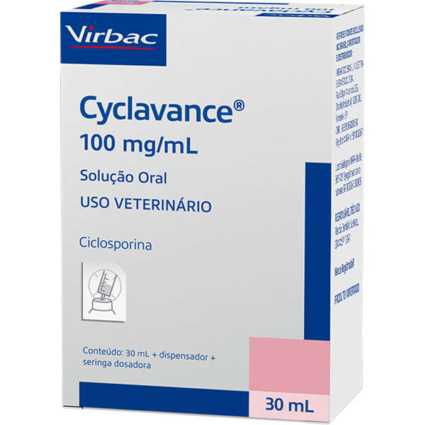 CYCLAVANCE VIRBAC P/ CÃES 100 MG / 30 ML.