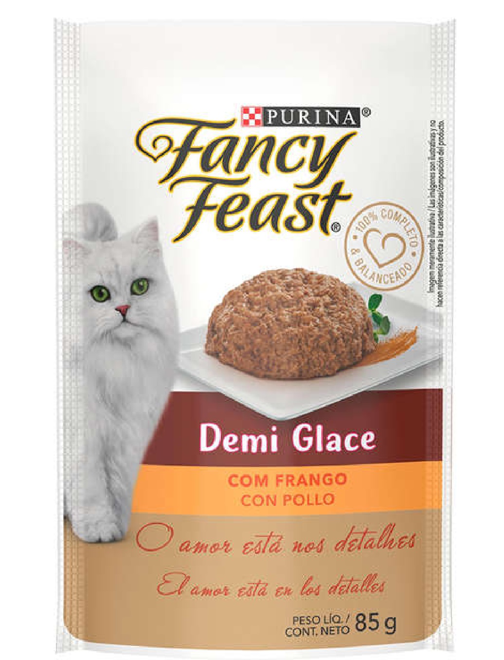 RAÇÃO UMIDA P/ GATOS FANCY FEAST DEMI GLACE FRANGO 85G