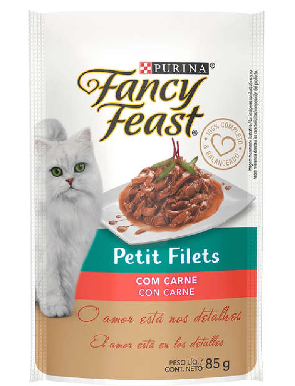 RAÇAO ÚMIDA P/ GATOS FANCY FEAST PETIT FILET CARNE 85G