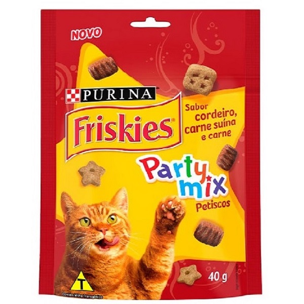 PETISCO FRISKIES PARTY MIX CARNE, CARNE SUINA E CORDEIRO 40 G (C-15)