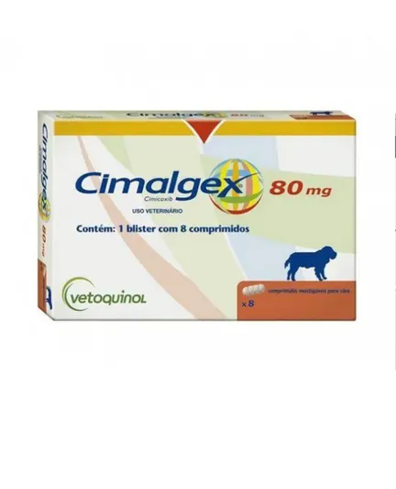 ANTI-INFLAMATORIO VETOQUINOL CIMALGEX 80 MG C/ 8 COMPRIMIDOS