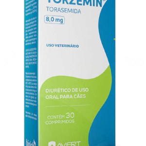 DIURÉTICO AVERT TORZEMIN TORASEMIDA 8 MG P/ CÃES C/ 30 COMPRIMIDOS