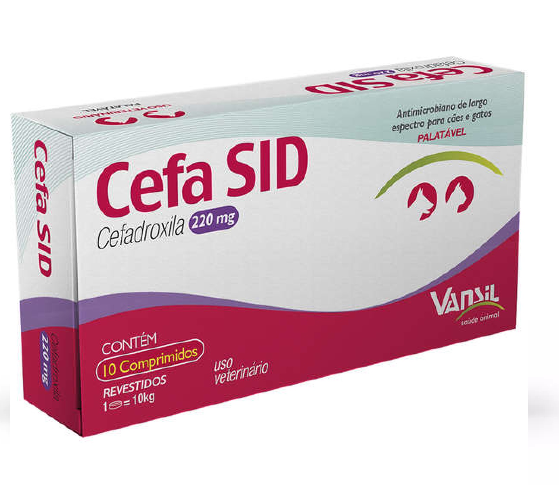 ANTIMICROBIANO VANSIL CEFA SID 220 MG C/ 10 COMPRIMIDOS