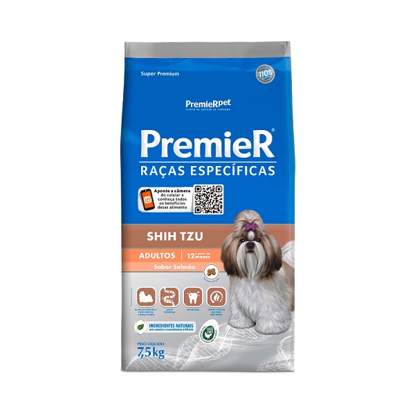 PREMIER RAÇAS ESPECIFICAS SHIH TZU ADULTO SALMÃO 7,5 KG