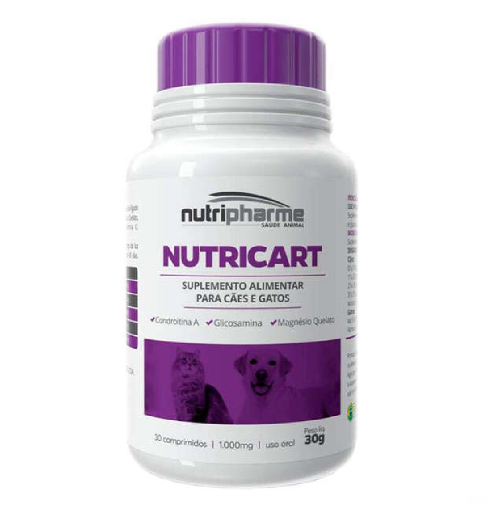 SUPLEMENTO NUTRIPHARME NUTRICART EXPERT 1000 / 30G C/ 30 COMPRIMIDOS