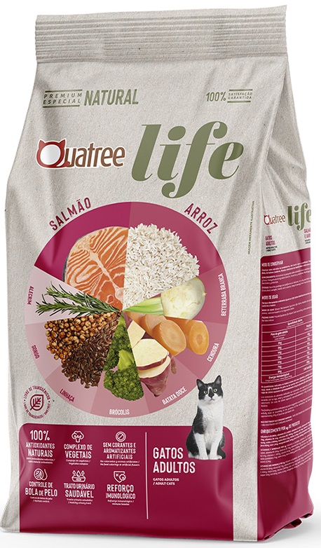 QUATREE LIFE GATOS ADULTOS SALMAO E ARROZ 1KG