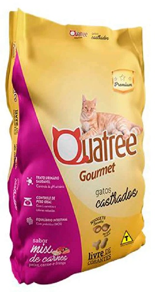 QUATREE GOURMET GATOS CASTRADOS MIX DE CARNES 1KG