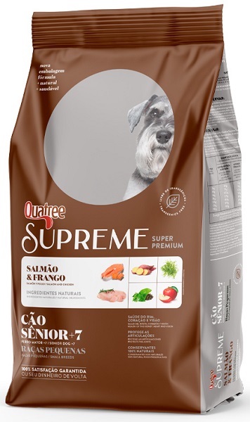 QUATREE SUPREME CÃES SENIOR 7+ RAÇAS PEQUENAS 1KG