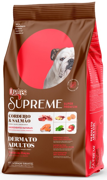 QUATREE SUPREME DERMATO CÃES ADULTOS TODAS AS RACAS 3KG