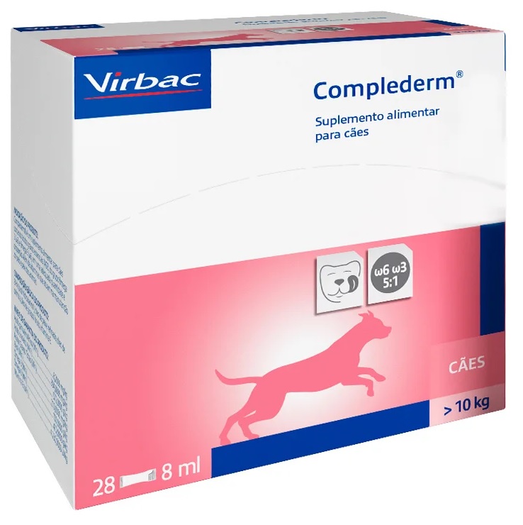 COMPLEDERM SUPLEMENTO CAES ACIMA DE 10KG (28 X SACHES 8ML)