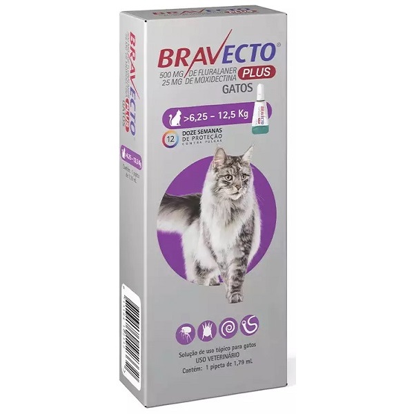 BRAVECTO TRANSDERMAL PLUS CAT 500MG 6,25- 12,5 KG