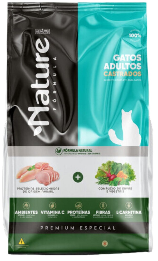 ALINUTRI NATURE FORMULA PREMIUM ESPECIAL GATOS ADULTOS CASTRADOS 1 KG.