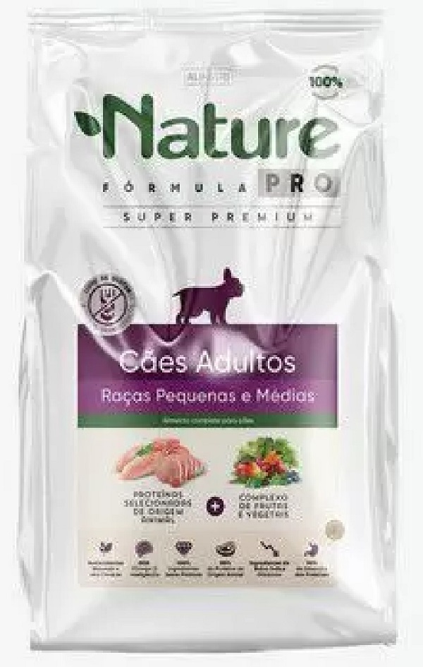 ALINUTRI NATURE FORMULA PRO CAES ADULTOS RAÇAS PEQUENAS E MEDIAS 2,5 KG