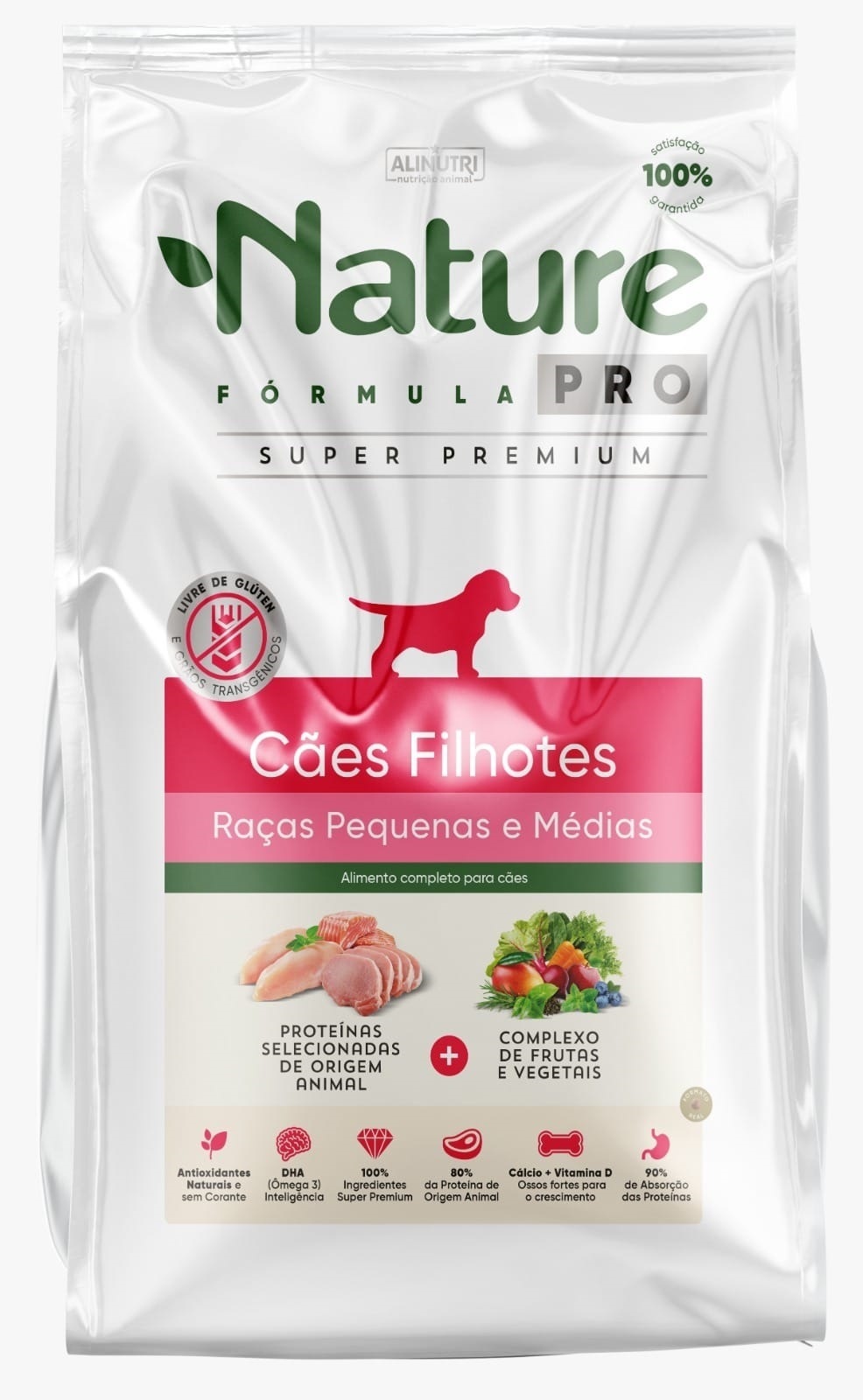 ALINUTRI NATURE FORMULA PRO CAES FILHOTES RAÇAS PEQUENAS E MEDIAS 2,5 KG