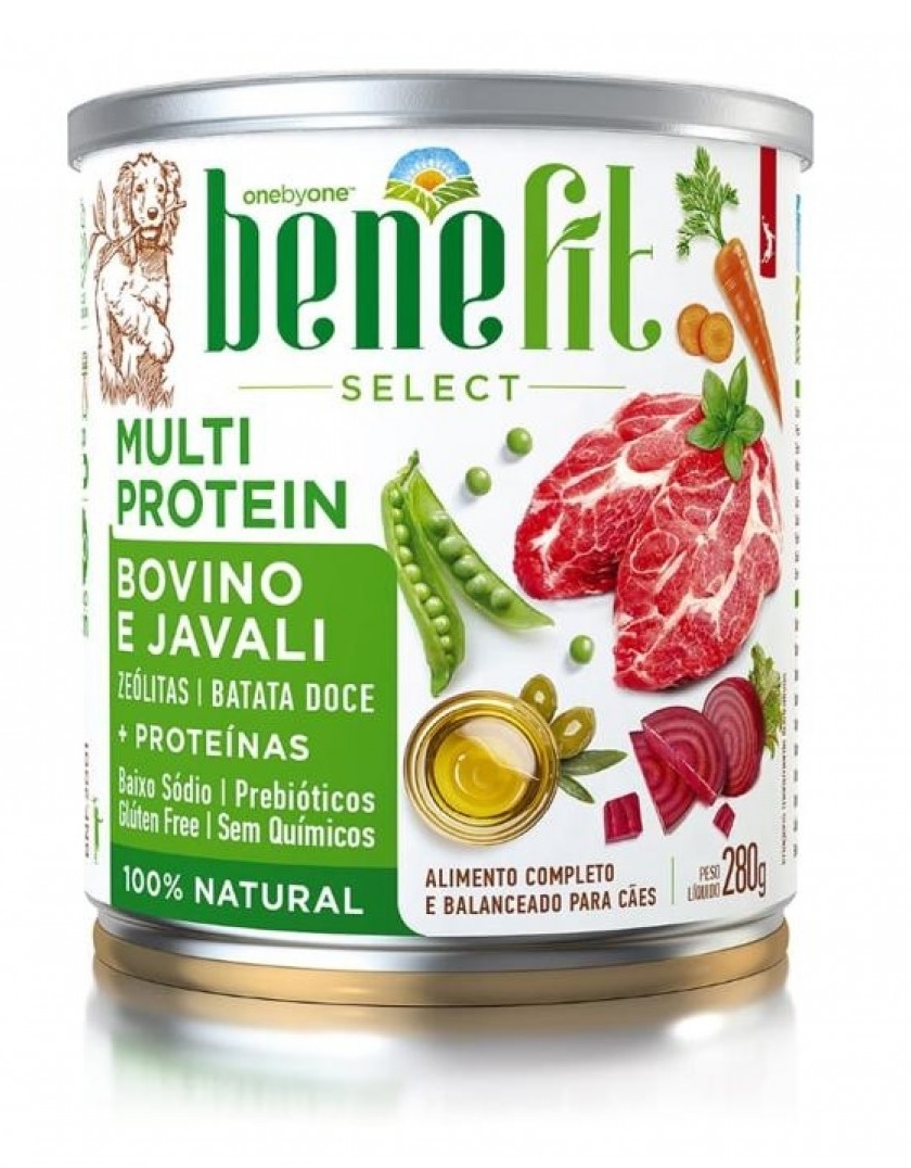 ALIMENTO UMIDO FRESHFIT SPIN PET MULTI-PROTEIN BOVINO E JAVALI 280G