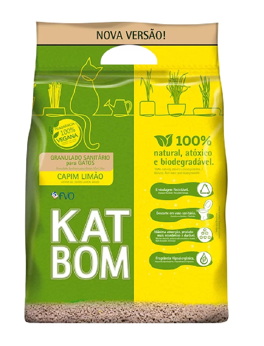 GRANULADO KATBOM NATURAL CAPIM LIMAO 3 KG