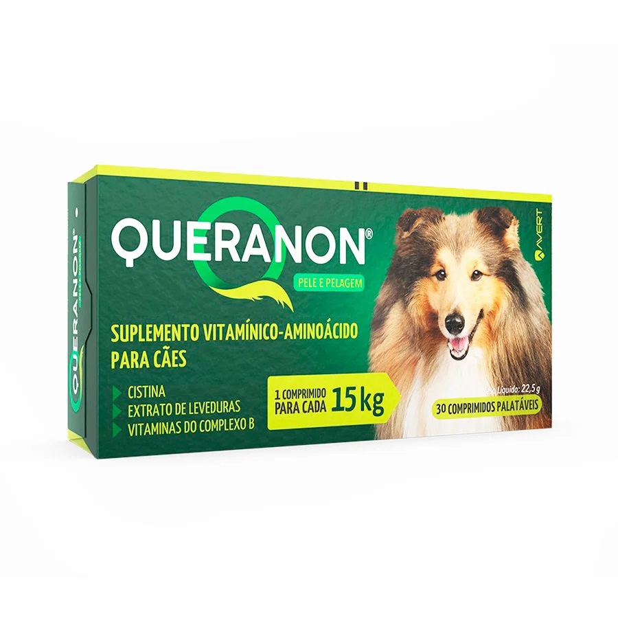 SUPLEMENTO AVERT QUERANON PARA CÃES COM 15 KG / 30 COMPRIMIDOS