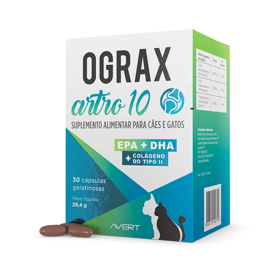 SUPLEMENTO AVERT OGRAX ARTRO 10 C/ 30 CAPSULAS