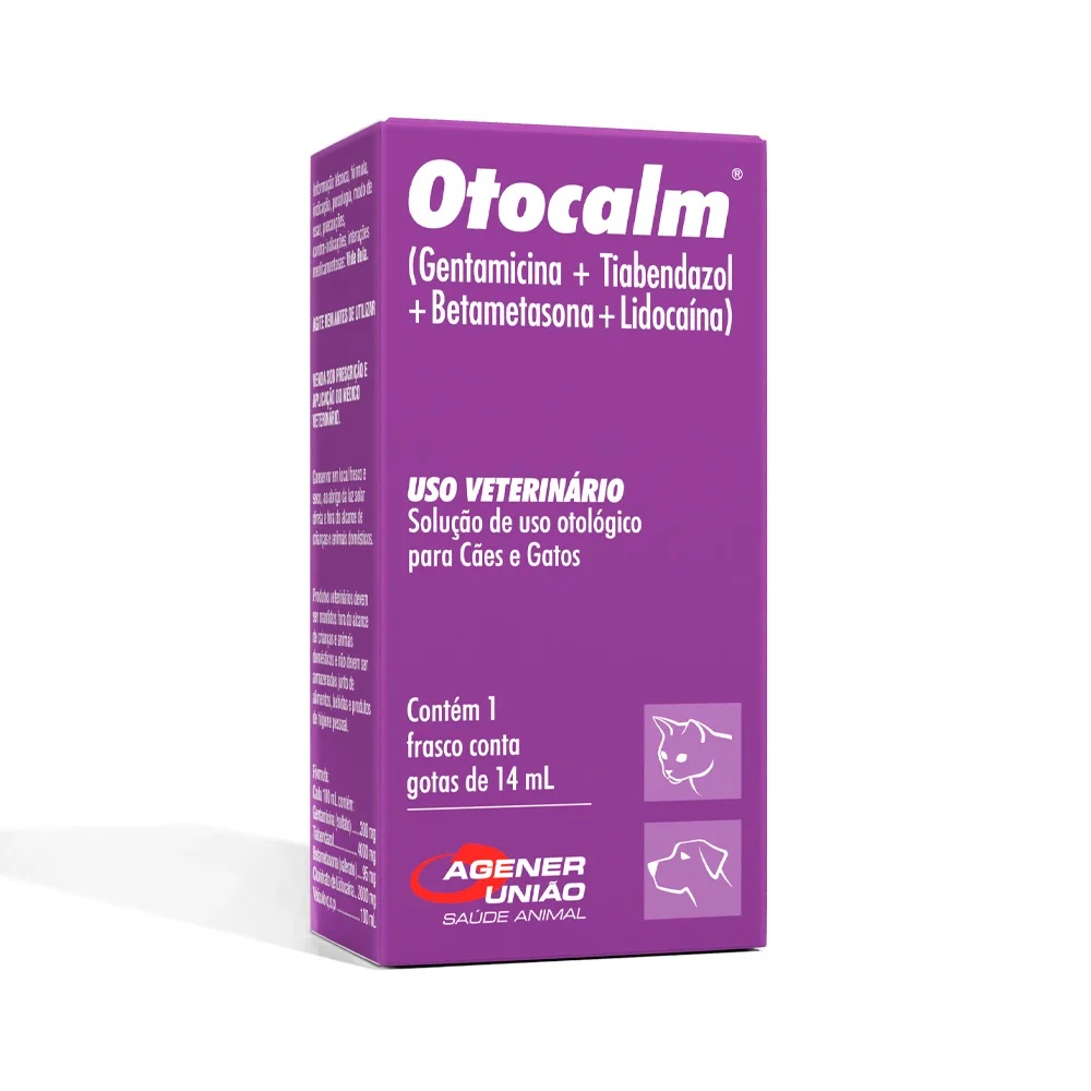 AGENER OTOCALM SOLUÇÃO OTOLOGICA PARA CÃES E GATOS 14 ML