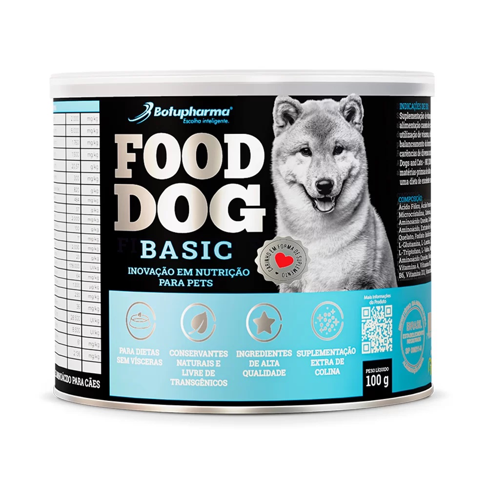 SUPLEMENTO BOTUPHARMA P/ CÃES FOOD DOG BASIC 100 G