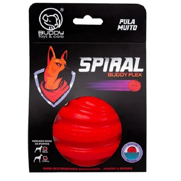 SPIRAL BOLA MACIÇA BUDDY TOYS (8CM DIAMETRO)