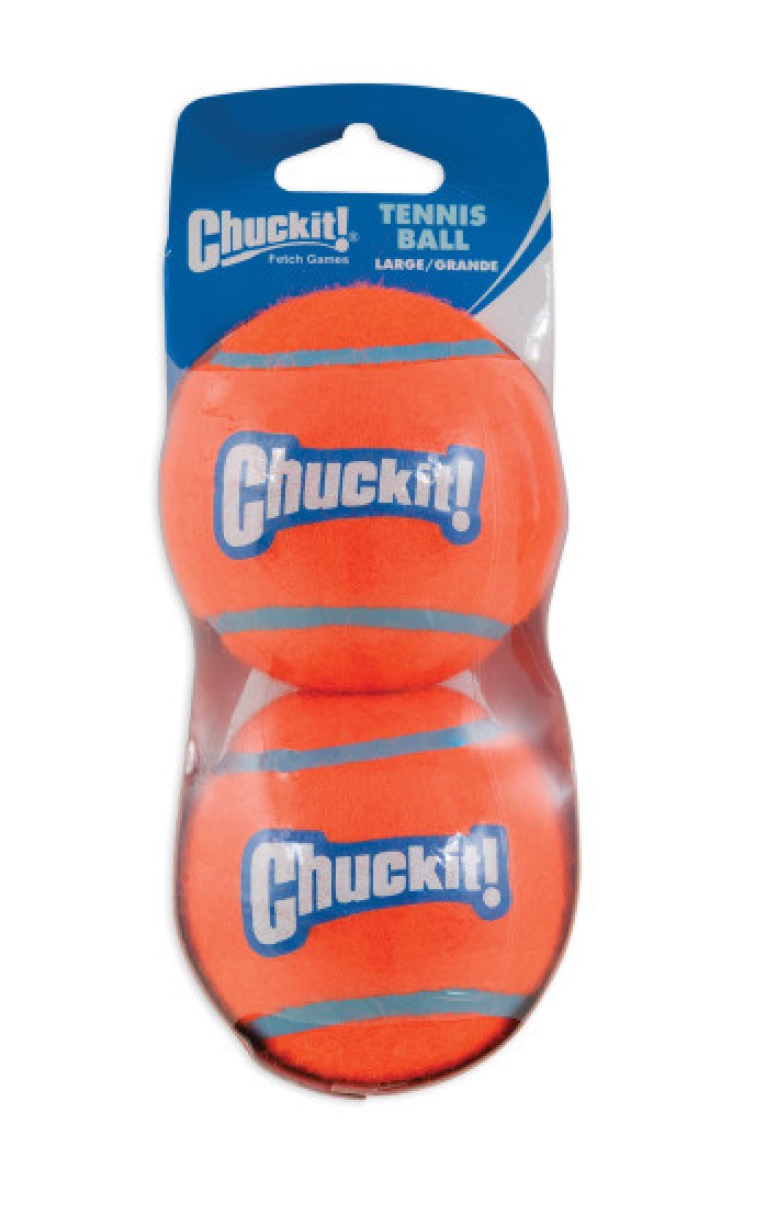 BOLA TENNIS CHUCKIT 2 UNIDADES TAM - G (8CM DIAMETRO)