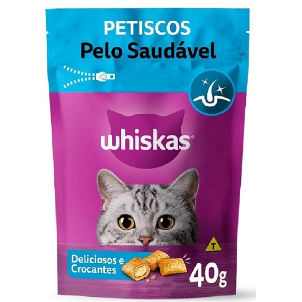 WHISKAS TEMPTATIONS PELO SAUDAVEL 40 G