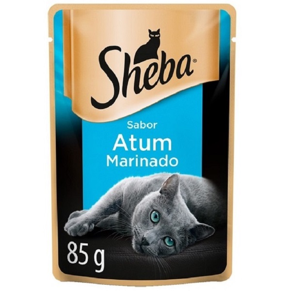 RAÇAO UMIDA SACHE SHEBA PARA GATOS ADULTO ATUM MARINADO 85 G