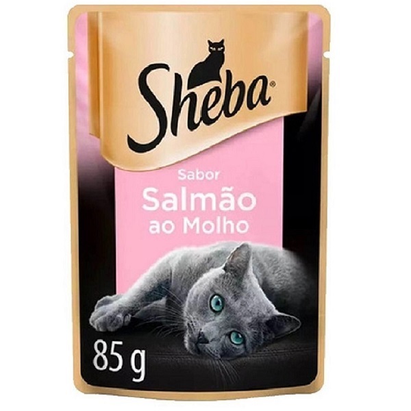 RAÇAO UMIDA SACHE SHEBA PARA GATOS ADULTO SALMAO MOLHO 85 G