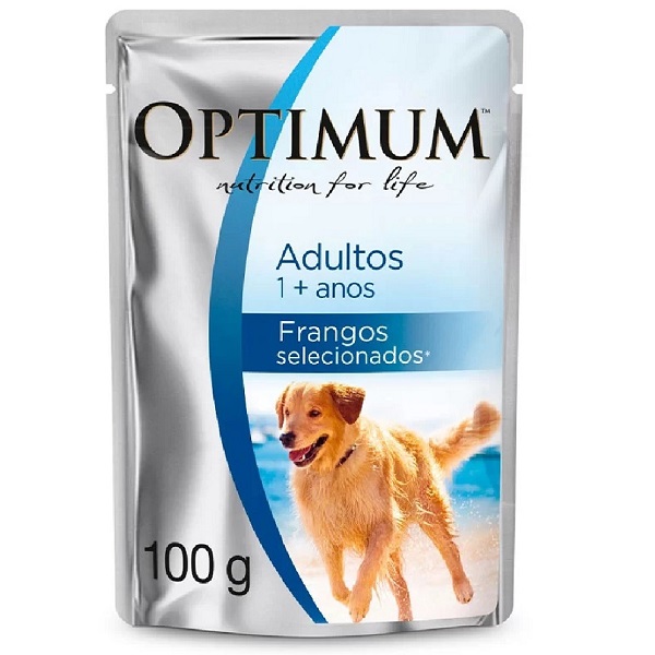 RAÇAO UMIDA SACHE OPTIMUM CAES ADULTO FRANGO 100 G