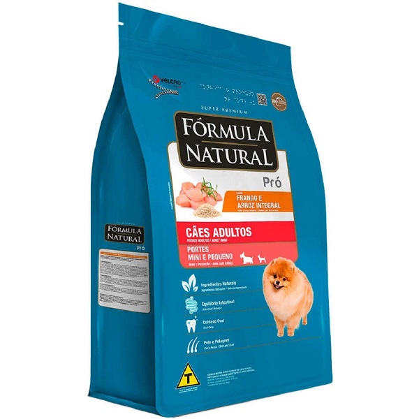 FORMULA NATURAL PRO CAES ADULTOS MINI/PEQ FRANGO E ARROZ INTEGRAL 1KG