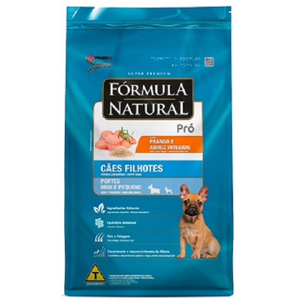 FORMULA NATURAL PRO CAES FILHOTES MINI/PEQ FRANGO E ARROZ INTEGRAL 2,5KG