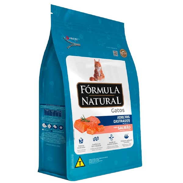 FORMULA NATURAL GATOS ADULTOS CASTRADOS SALMAO 7KG