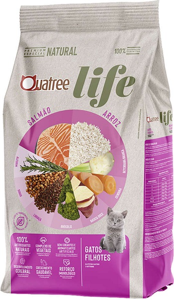 QUATREE LIFE GATOS FILHOTES SALMAO E ARROZ 1KG