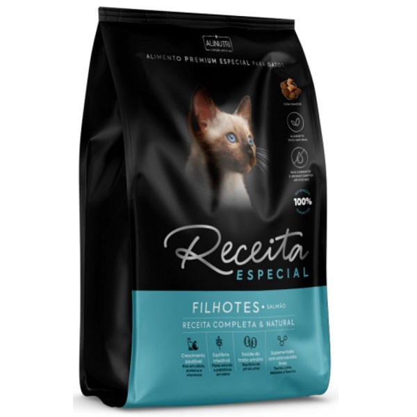 RECEITA ESPECIAL PREMIUM ESPECIAL GATOS FILHOTES SALMAO 3KG.