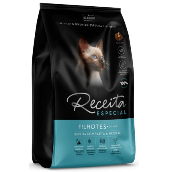 RECEITA ESPECIAL PREMIUM ESPECIAL GATOS FILHOTES SALMAO 10,1KG. (***)