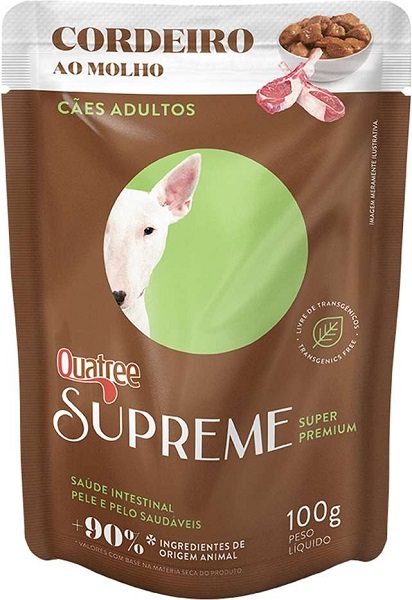 QUATREE SUPREME SACHE CÃES ADULTOS CORDEIRO 100G