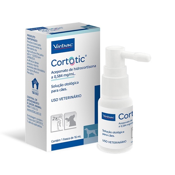 VIRBAC SOLUÇÃO OTOLOGICA CORTOTIC 16 ML